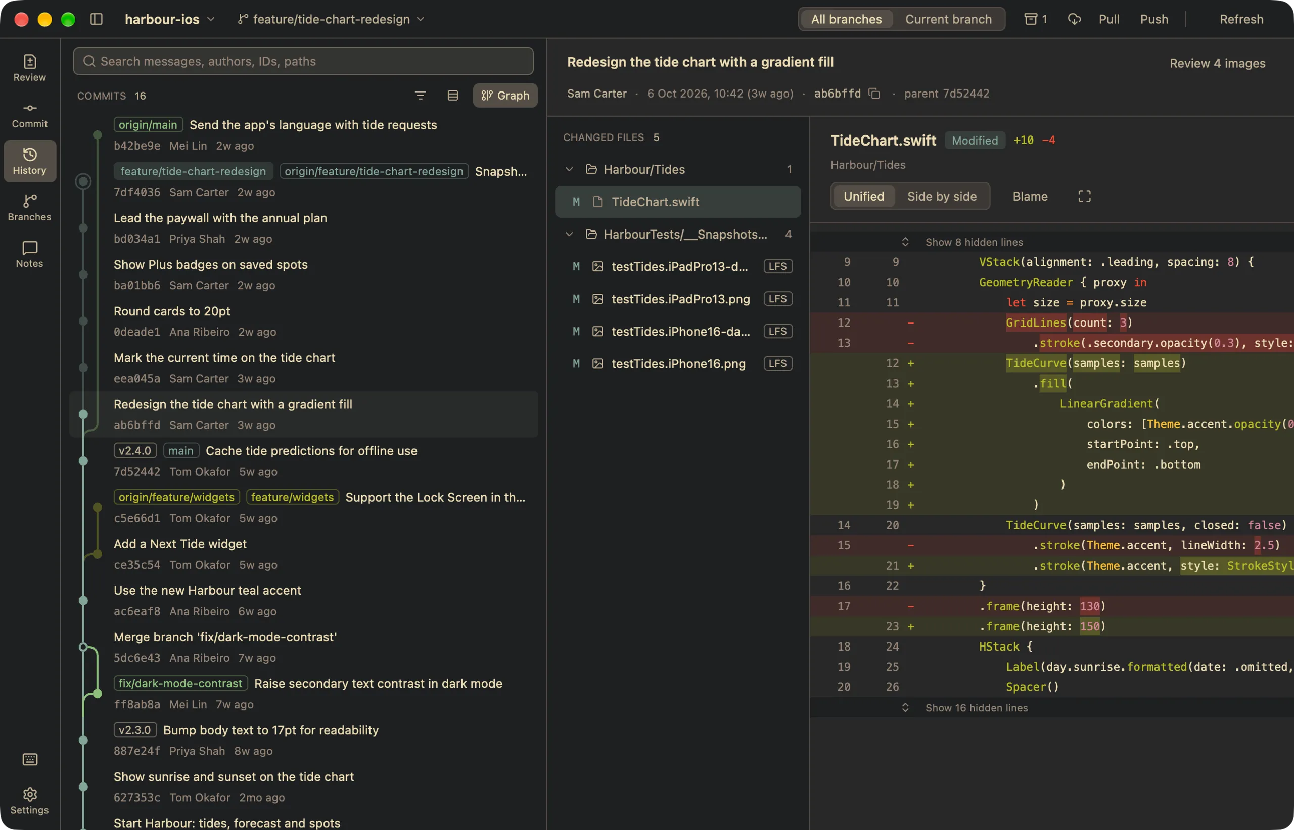 Lusca in the Gruvbox Dark theme